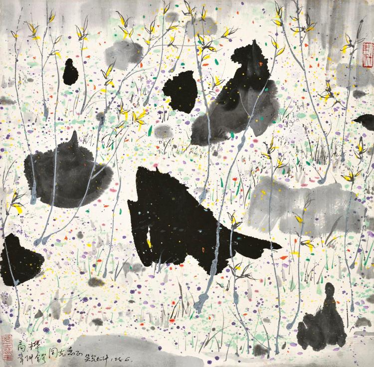 Wu Guanzhong (1919-2010) | Vitality in Spring Blossoms comparable sale