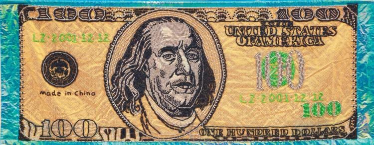 Zheng Liu comparable auction result: liu zheng 100 dollars banknote