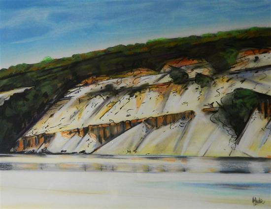 Mal Leckie comparable auction result: mal leckie b 1952 dune wet sand exposed dune 1991 2 pastel