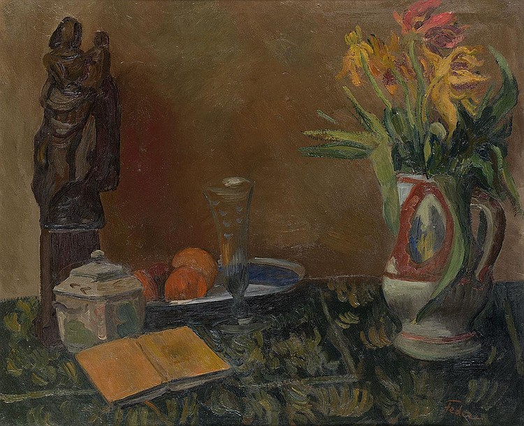 Friedrich Paul Nerly comparable auction result: feder adolphe 1886 1943 still life with statue
