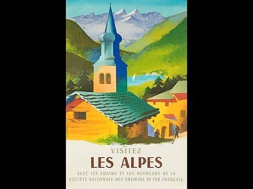 Jacques Nathan-Garamond comparable auction result: jacques nathan garamond visitez les alpes avec les tr