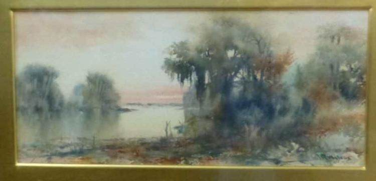 James Ralph Wilcox comparable auction result: james ralph wilcox florida 1866 1915 watercolor florida glades