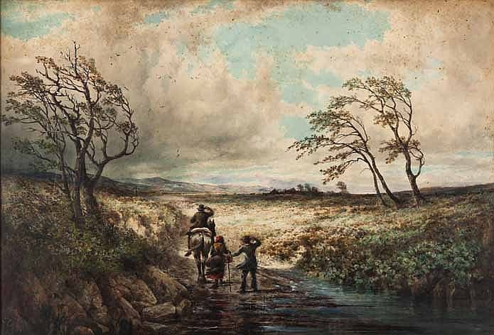 Edgar E. West comparable auction result: edgar e west british 19th century figures on t