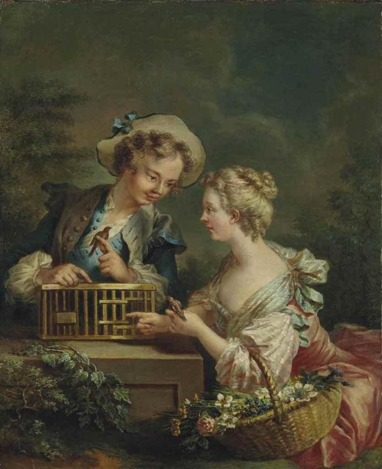 Jean-Baptiste (1728) Charpentier comparable auction result: la cage oiseaux