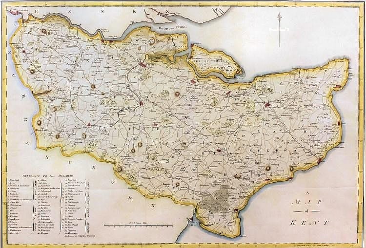 samuel john neele 1758 1824 coloured engraving a map of kent 13 5i · Canterbury Auction Galleries · 2015-10-13 Samuel John Neele comparable auction result: samuel john neele 1758 1824 coloured engraving a map of kent 13 5i