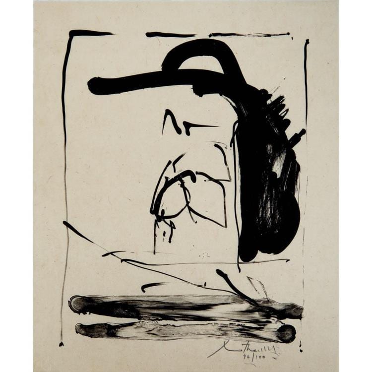 Robert Motherwell THE ROBINSON JEFFERS PRINT Lithograph, with Jeffers APROPOS sold by DOYLE Auctioneers & Appraisers, lot 143 — auction record photograph