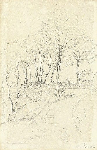 Claude-Félix-Théodore Aligny comparable auction result: a landscape with rocks and trees