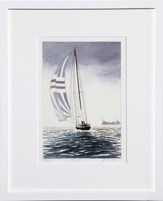 John McNulty comparable auction result: john mcnulty sailing i lithograph