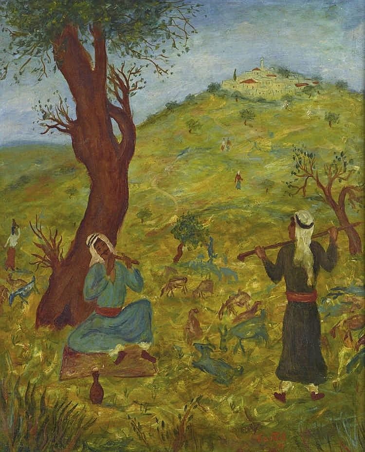 Moshé Elazar Castel comparable auction result: mosh castel 1909 1991 scene de berger 1931