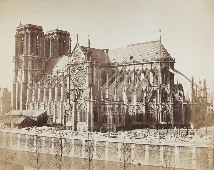 Charles Nègre comparable auction result: charles n gre 1820 1880 notre dame de paris fa ade occidentale pendant les t