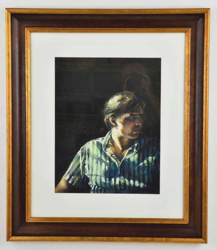 "Mark" of "Mark & Quenton" By Stephen Scott Young, Signed Original Watercolor by Listed Artist sold by Great Expectations Auction Company, lot 112 — auction record photograph