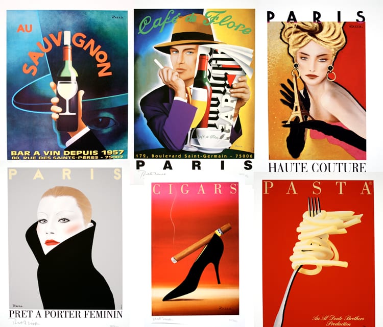 GROUP OF SIX LIMITED EDITION SIGNED & NUMBERED PRINTS BY RAZZIA sold by The Ross Art Group, Inc, lot 228 — auction record photograph