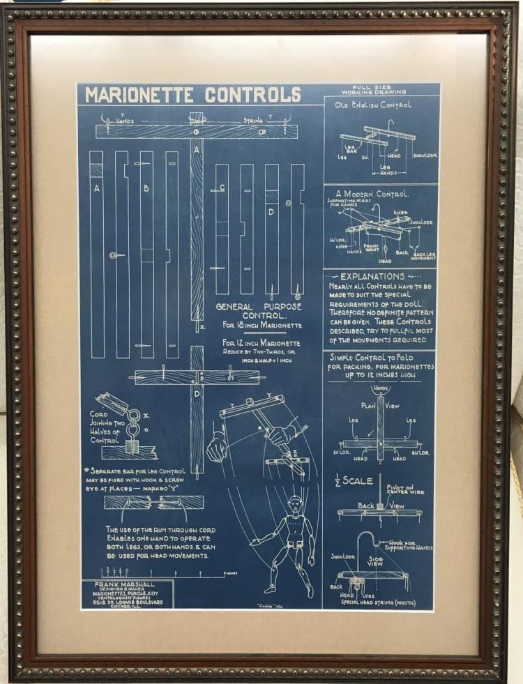 Frank Marshall comparable auction result: frank marshall original marionette blue prints