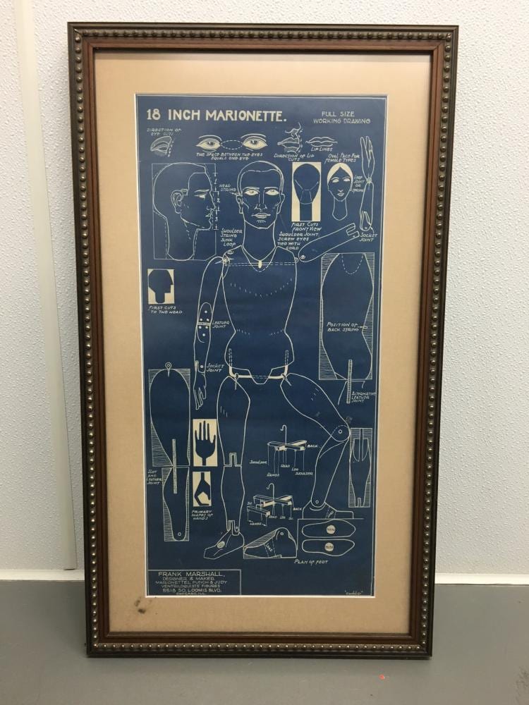 Frank Marshall comparable auction result: frank marshall original marrionette blue prints