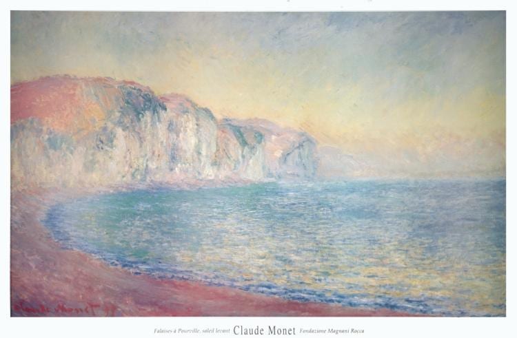 1992 Monet Falaises a Pourville, Soleil Levant Poster sold by DUMBO Auctions, lot 71 — auction record photograph