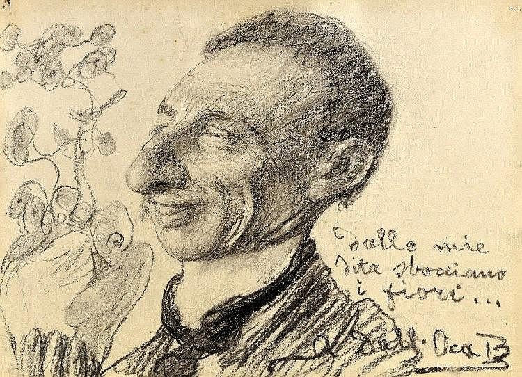 Angelo Carlo Dall'Oca Bianca comparable auction result: beni provenienti dall eredit rilasciata di bettino craxi angelo dall oca bianca self portrait caricature