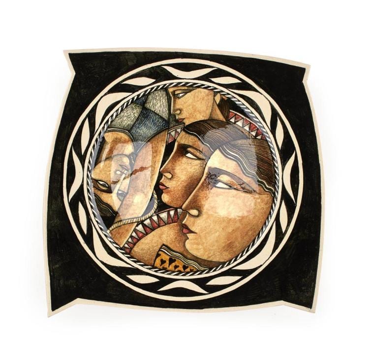Ian McWhinnie comparable auction result: ian mcwhinnie b 1952 the performance ceramic dish circa 2005