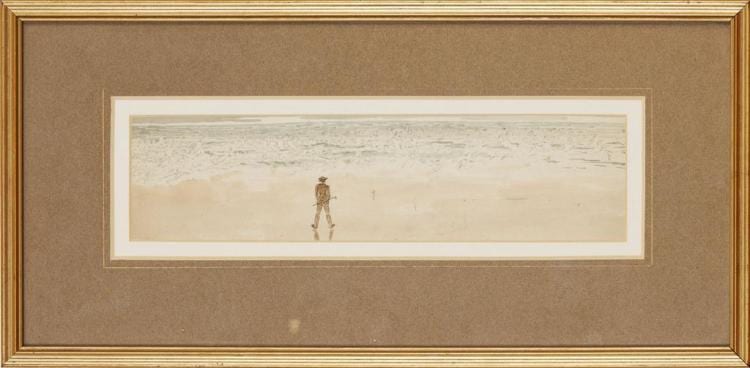 Charles Altamont Doyle comparable auction result: charles altamont doyle 1832 1893 at the shore edge 9cm x 36cm