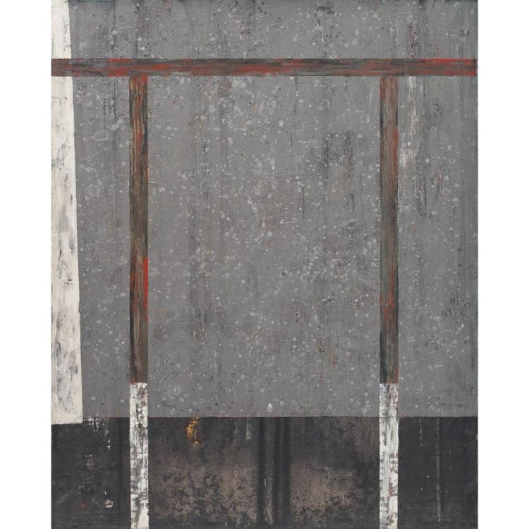 Francisco Castro Leñero comparable auction result: francisco castro le ero estructura necesaria firmado y fechado 1988 leo y acr lico sobre tela 125 x 100 cm con certificado