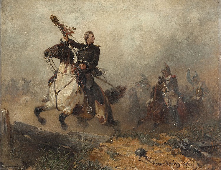 Hans von Marées comparable auction result: die eroberte standarte