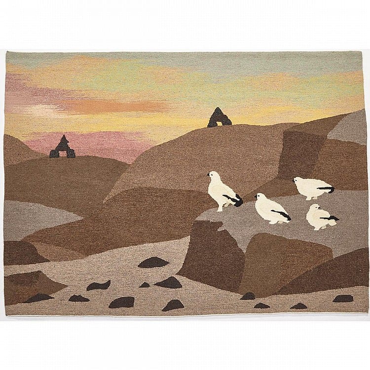 malaya akulukjuk 1915 sunrise at tanaqaaq wool weaving 49 x 58 124 5 x 147 3 cm · Waddington's · 2015-11-16 Malaya Akulukjuk comparable auction result: malaya akulukjuk 1915 sunrise at tanaqaaq wool weaving 49 x 58 124 5 x 147 3 cm
