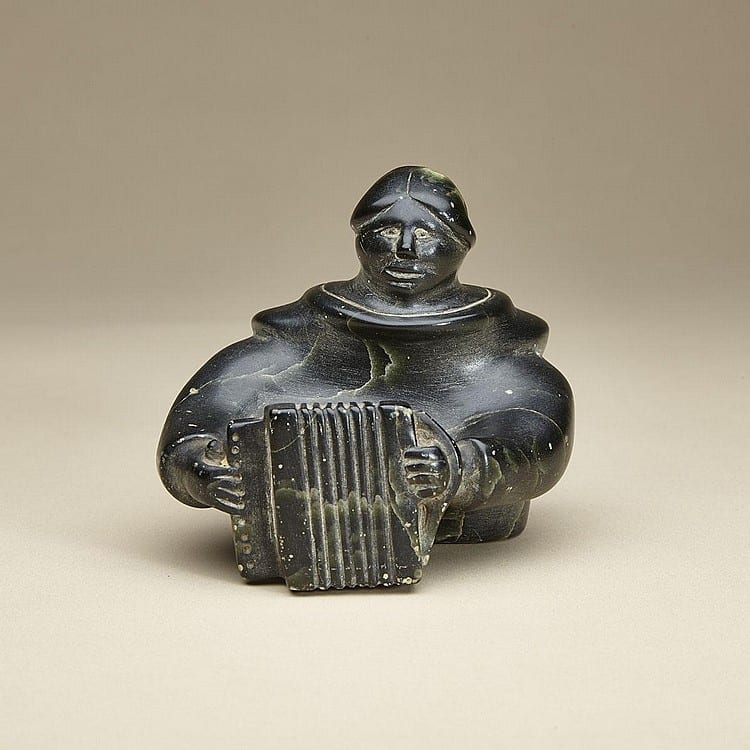 Pauloosie Karpik comparable auction result: pauloosie karpik 1911 1988 woman playing an accordion stone 3 5 x 4 x 3 5 8 9 x 10 2 x 8 9 cm
