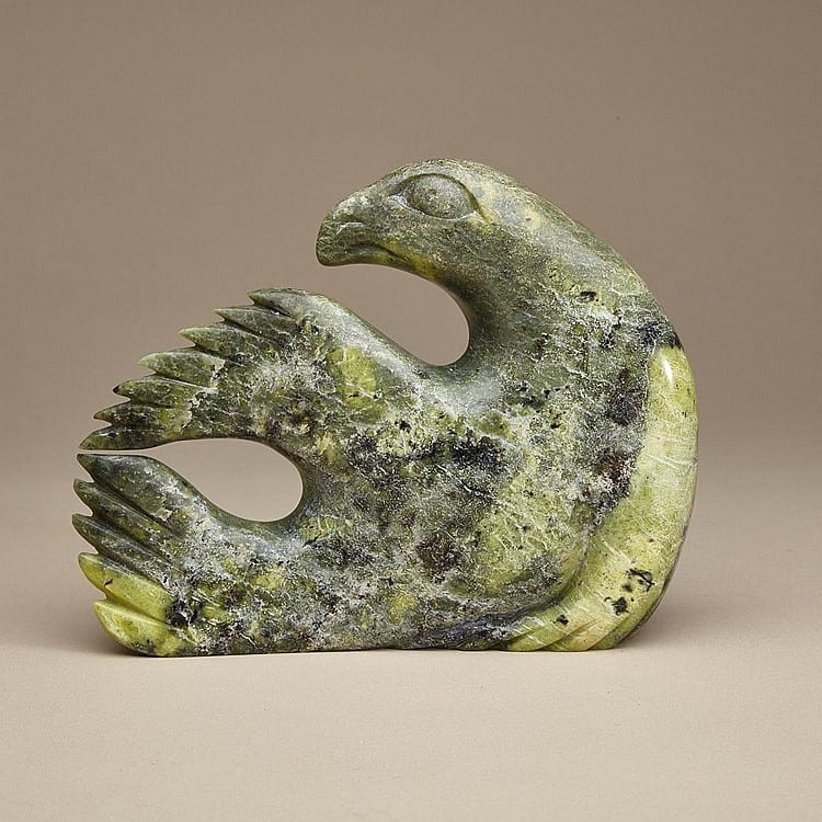 Koomwartok Ashoona comparable auction result: koomwartok ashoona 1930 1984 young falcon stone 5 5 x 7 x 2 14 x 17 8 x 5 1 cm