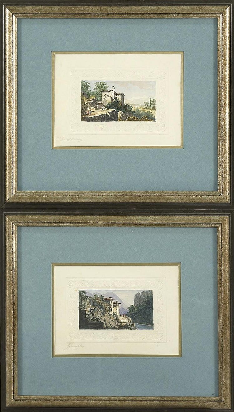 Harrison William Weir comparable auction result: harrison william weir attributed to british 1824 1906 two european landscapes watercolors on paper 1 x 3 framed