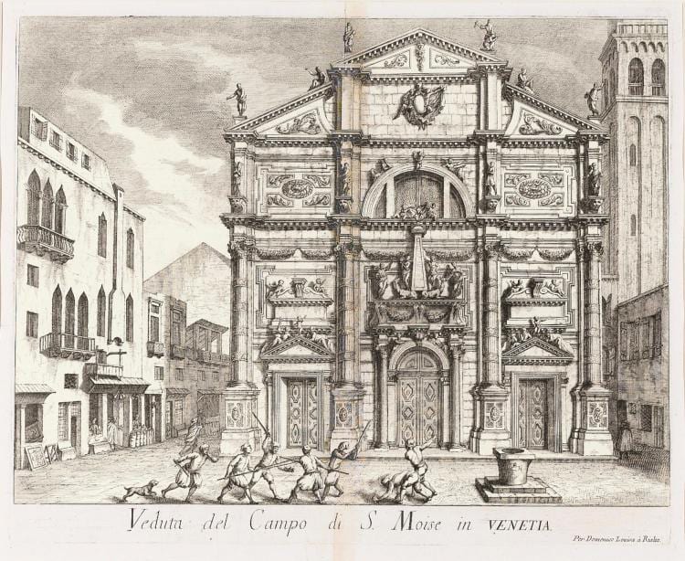 Domenico Lovisa comparable auction result: domenico lovisa veduta del campo de s moise in venetia