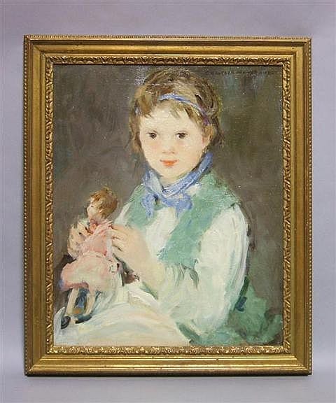 Camelia Whitehurst comparable auction result: camelia whitehurst american 1871 1936 portrait of a young girl oil on canvas 21 1 2 x 17 1 2 in sight