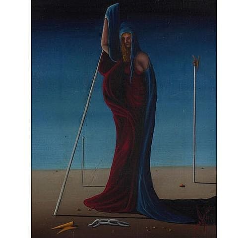 Jorge Noceda Sanchez comparable auction result: jorge sanchez dominican b 1938 surrealist