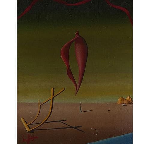 Jorge Noceda Sanchez comparable auction result: jorge sanchez dominican b 1938 surrealist