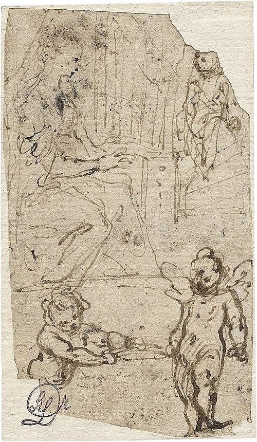 vanni francesco studienblatt mit der hl c cilie und putti · Bassenge Auctions · 2015-11-27 Jean Ignace Vos comparable auction result: vanni francesco studienblatt mit der hl c cilie und putti