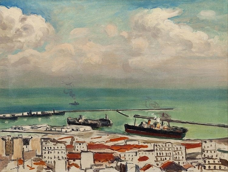 Albert Marquet comparable auction result: albert marquet nuages et fumees le port d alger