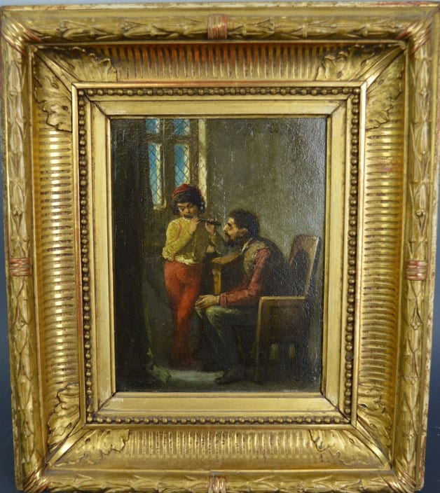 charles degroux 1825 1871 music lesson · Eddie's Auction · 2015-11-29 Charles DeGroux comparable auction result: charles degroux 1825 1871 music lesson