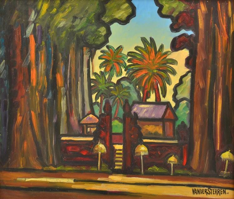 John Van der Sterren comparable auction result: john van der sterren dutch new zealander born 1938 pura taman sari badung bali 2006 oil on canvas