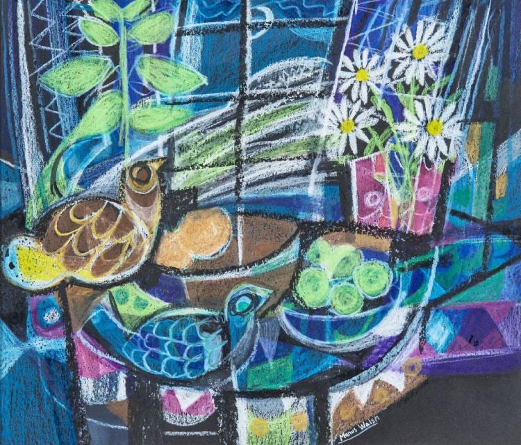 manus walsh b 1940 burren night window i 2001 mixed media · Adam's · 2015-12-02 Manus Walsh comparable auction result: manus walsh b 1940 burren night window i 2001 mixed media