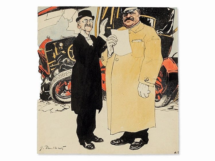 josef danilowatz 1877 1945 chauffeur exam drawing 1912 · Auctionata Paddle8 AG · 2015-11-30 Josef Danilowatz comparable auction result: josef danilowatz 1877 1945 chauffeur exam drawing 1912