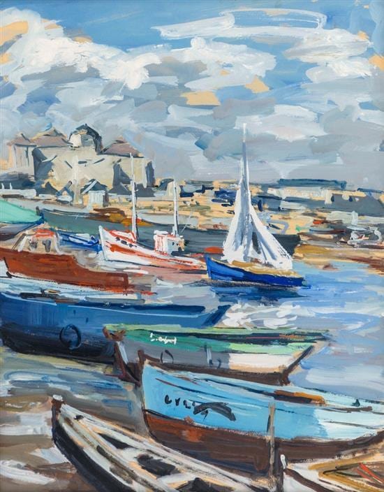 René Le Forestier comparable auction result: ren le forestier french breton 1903 1972 concarneau watercolour on tinted paper