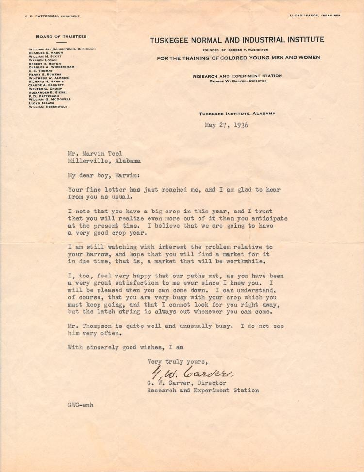 George Washington Carver comparable auction result: george washington carver