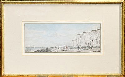 George Keate comparable auction result: george keate 1729 1797 ink and watercolour figures on the beach