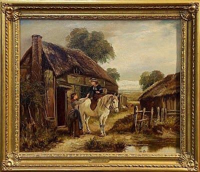 John Locker comparable auction result: john locker exh 1862 1875 pair victorian english school oils on