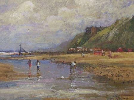 Keith Johnson comparable auction result: keith johnson signed oil the beach pool