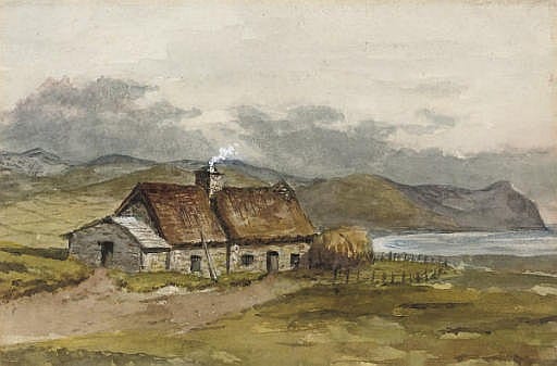 Arthur Claude Cooke comparable auction result: a crofter s cottage on the coast