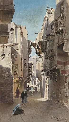 Aleksandr Nikolaevic Volkov-Muromcov comparable auction result: a street scene in cairo