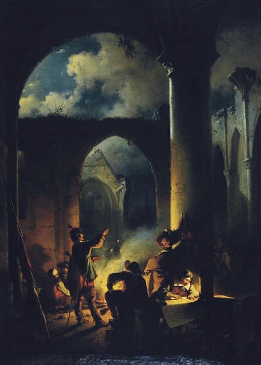 Jan Michiel Ruyten comparable auction result: secret meeting among the ruins