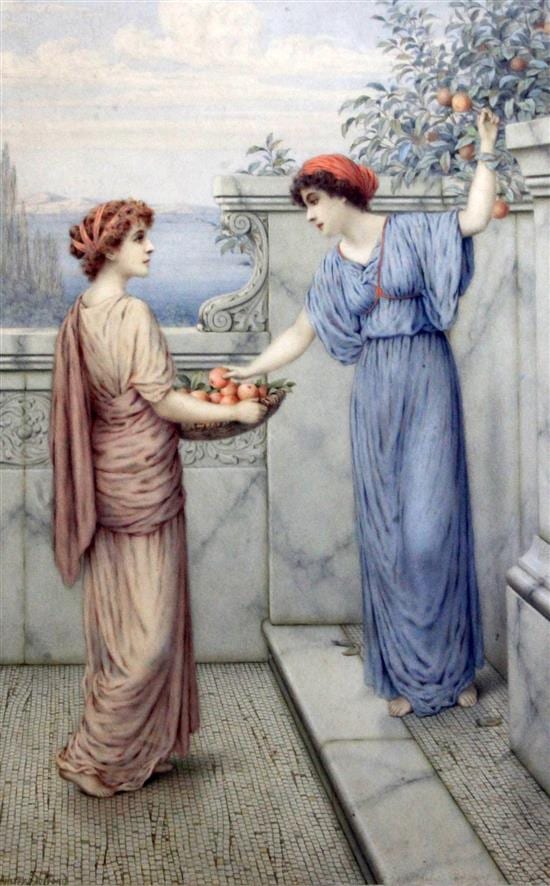 William Anstey Dolland comparable auction result: william anstey dolland 1858 1929 gathering oranges 20 x 13 5in