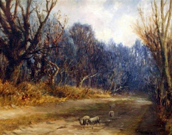 Thomas Morris Ash comparable auction result: thomas morris ash fl 1882 1891 near yardley early december 16 x 20in
