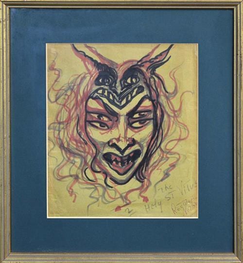 Rosaleen Norton comparable auction result: rosaleen norton 1917 1979 the holy saint vitus 29 x 24cm