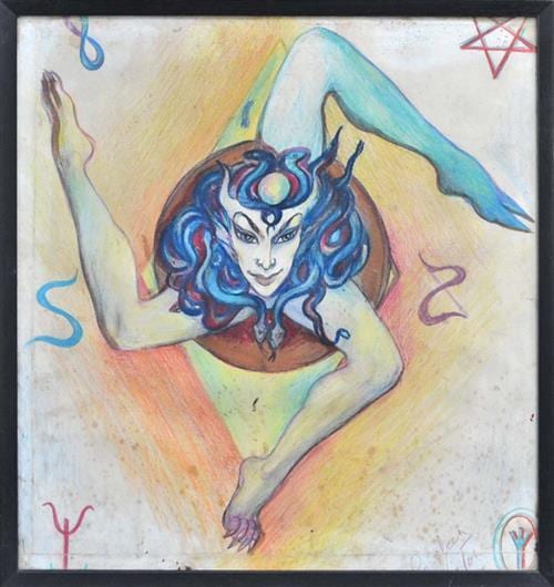 Rosaleen Norton comparable auction result: rosaleen norton 1917 1979 medusa 37 x 35 5cm